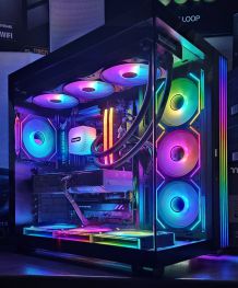 PC Gamer AMD Ryzen 9 9900X Boitier be quiet! LIGHT BASE 600DX Black Alimentation Thermaltake Toughpower GF A3 850W Gold Carte mère ASUS TUF GAMING B850-PLUS WIFI Processeur AMD RYZEN 9 9900X Watercooling be quiet! Light Loop 360 mm Black Mémoire CORSAIR VENGEANCE RGB DDR5 32 Go DDR5 6 000 MHz CL30 SSD 2To Kingston FURY Renegade PCIe 4.0 NVMe M.2 Carte Graphique GIGABYTE RTX 4070 SUPER GV-N407SWF3OC-12GD 6 Ventilateurs Noir de 120 mm TZMRIT Reverse Flow UNI FAN Un Ventilateur Noir de 120mm TZMRIT Prism 4 Pro RGB Windows 11 Home 2379.00€ TTC, PC neuf garantie 2 ans